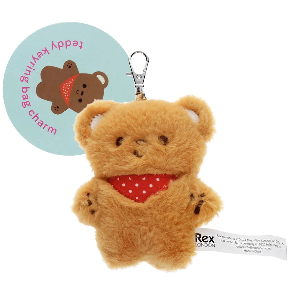 Fluffy Key Ring / Bag Charm - Teddy Bear 1