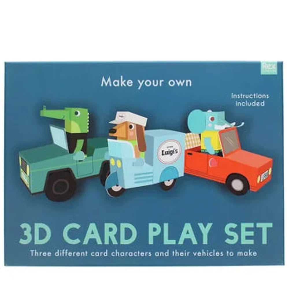 3D card craft playset - Animal Automobiles 1