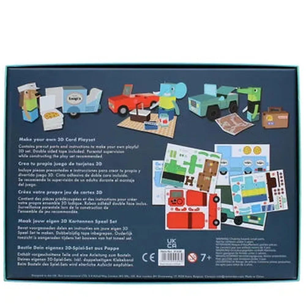 3D card craft playset - Animal Automobiles 4