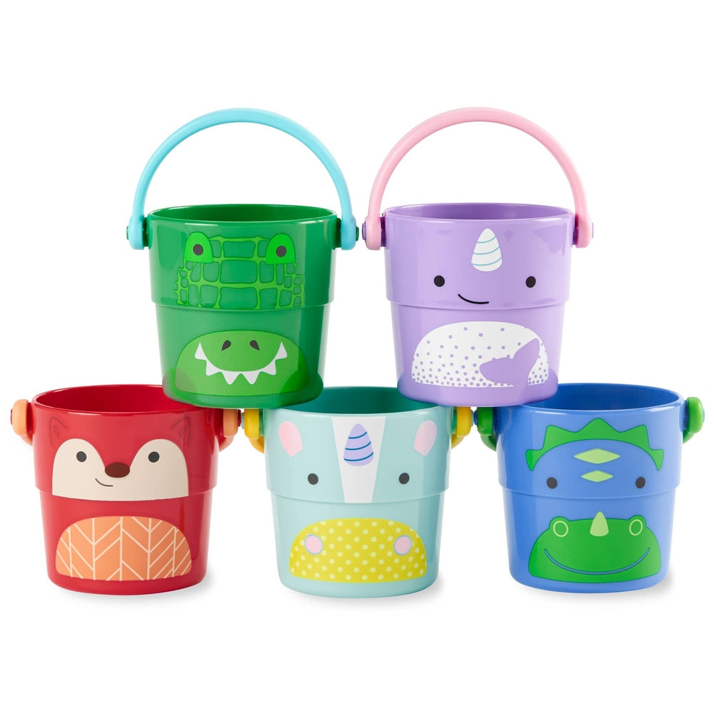 Skip Hop ZOO Stack & Pour Buckets- New 1