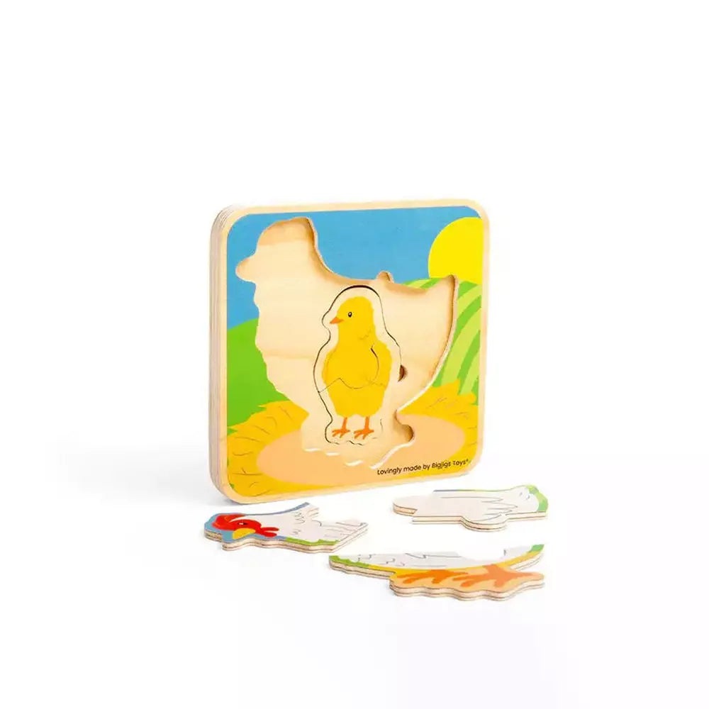 Bigjigs Lifecycle Layer Puzzle - Chicken 