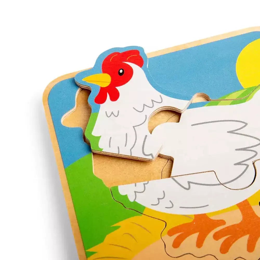 Bigjigs Lifecycle Layer Puzzle - Chicken 
