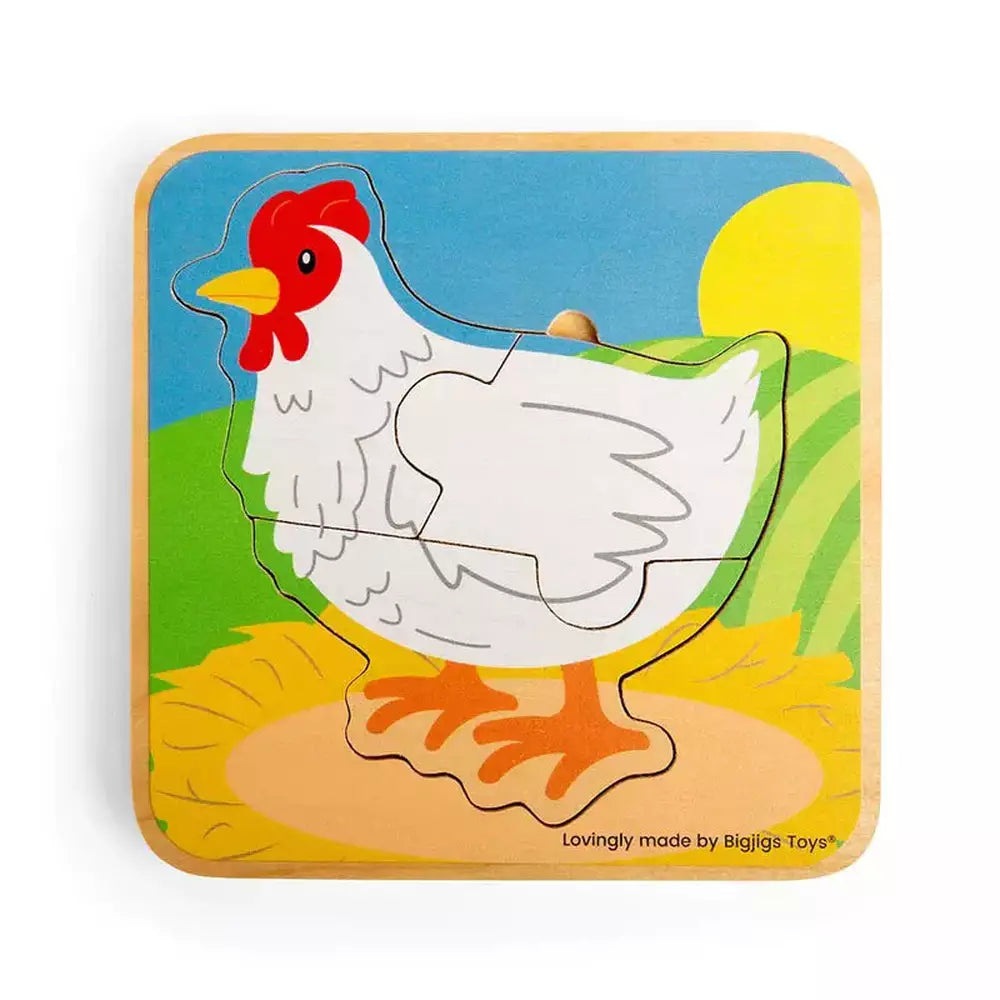 Bigjigs Lifecycle Layer Puzzle - Chicken 