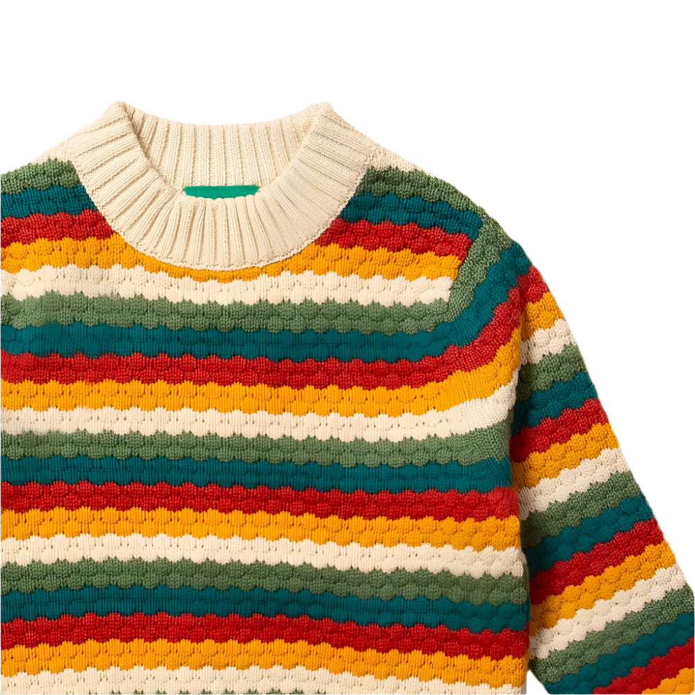 From One To Another Honeycomb Rainbow Snuggly Knitted Jumper 5