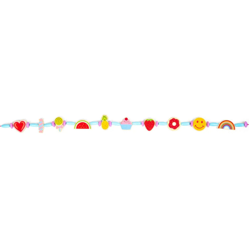 Bigjigs Toys Cheerful Charms Jewellery Set- Kids' Necklace & Bracelet Making Kit 2