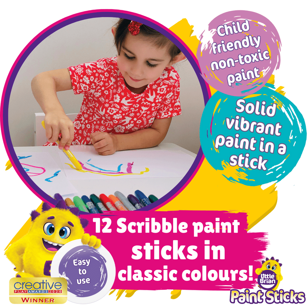 Little Brian Scribble Paint Sticks 12 Pack 3