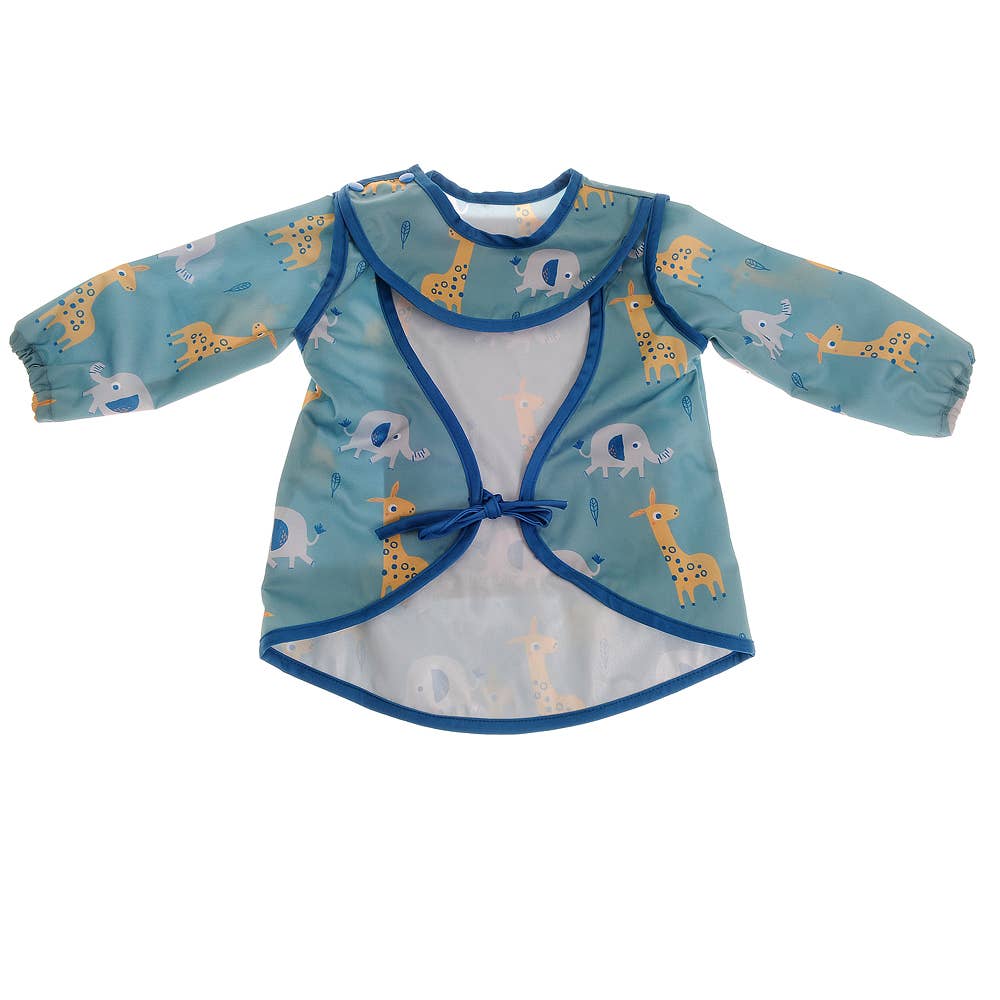 Coverall Feeding Bib - Giraffe and Elephant 5