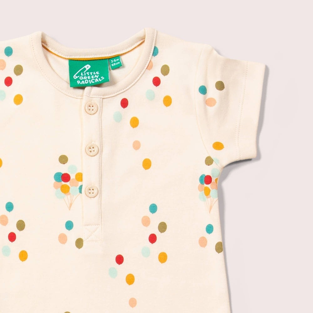 Rainbow Balloons Organic Summer Romper 3