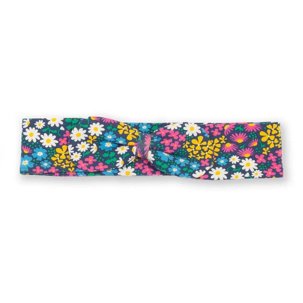 Flower Patch Bowband - Navy 1