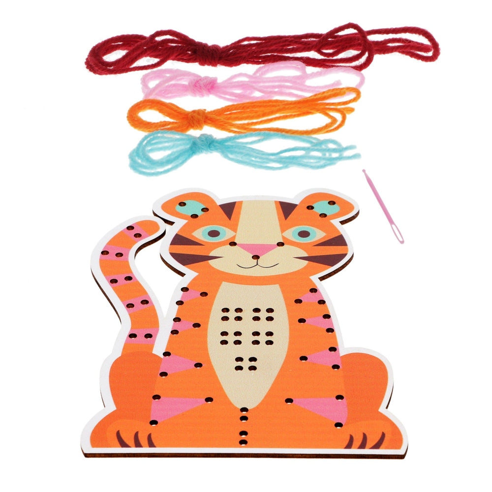 Learn To Sew Wooden Hand-Stitch Set - Tiger 2