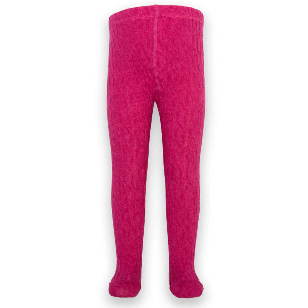 Cable Tights - Berry 1