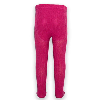 Cable Tights - Berry 4