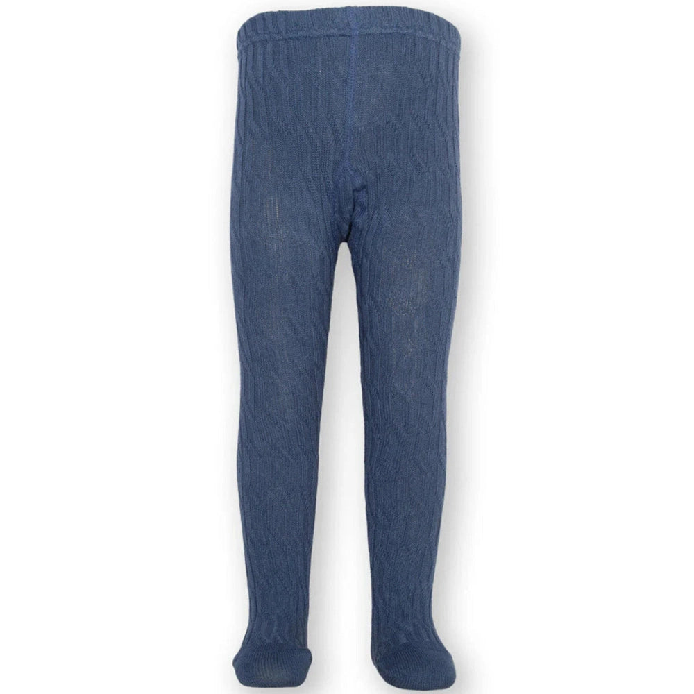 Cable Tights - Navy 1