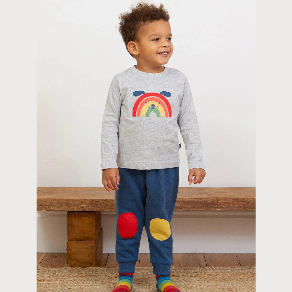 Knee Patch Joggers Navy 2