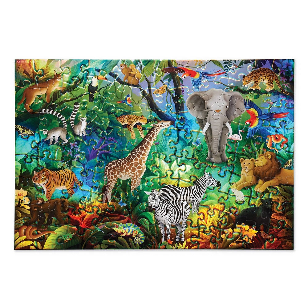 Crocodile Creek 100-pc Puzzle Holographic/Jungle Paradise 2