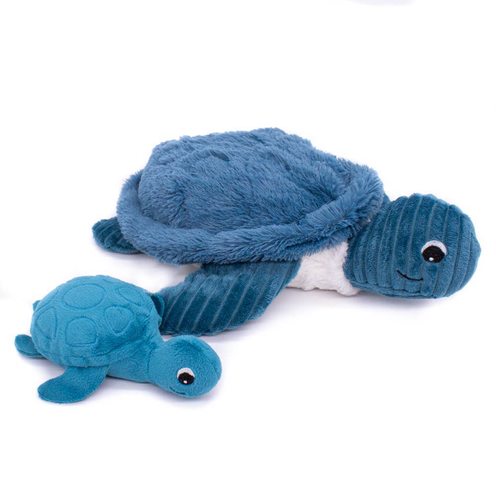 Tilly the Turtle Mum & Baby Blue Plush Toy 2