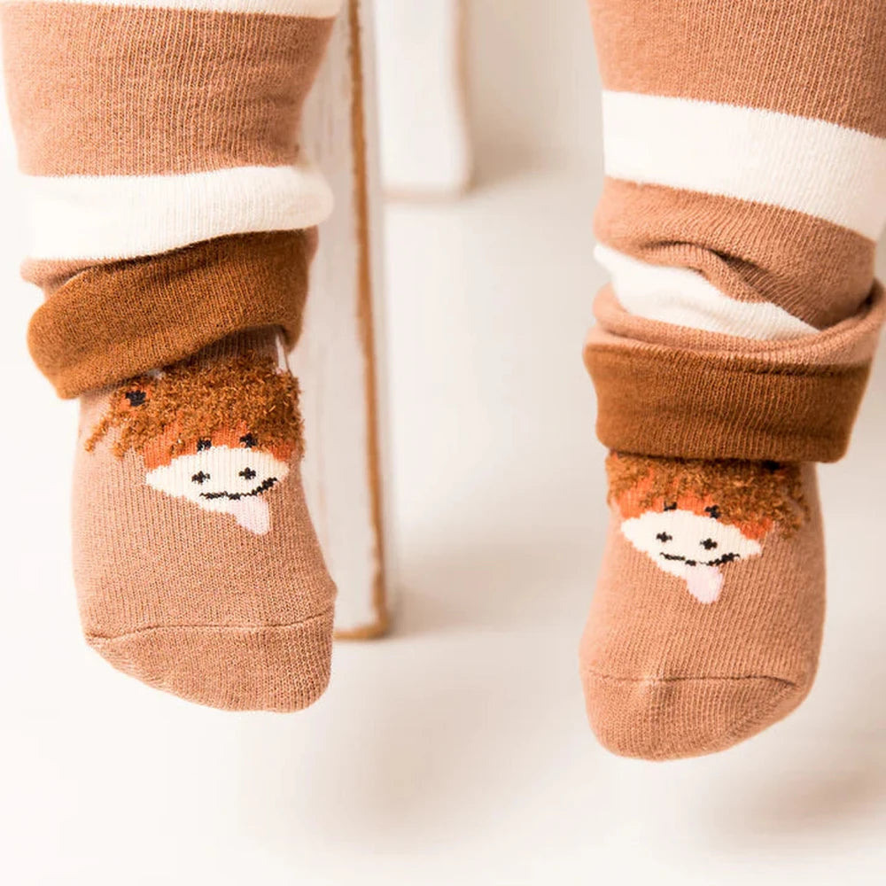 Neutral Hamish Highland Cow Socks 2