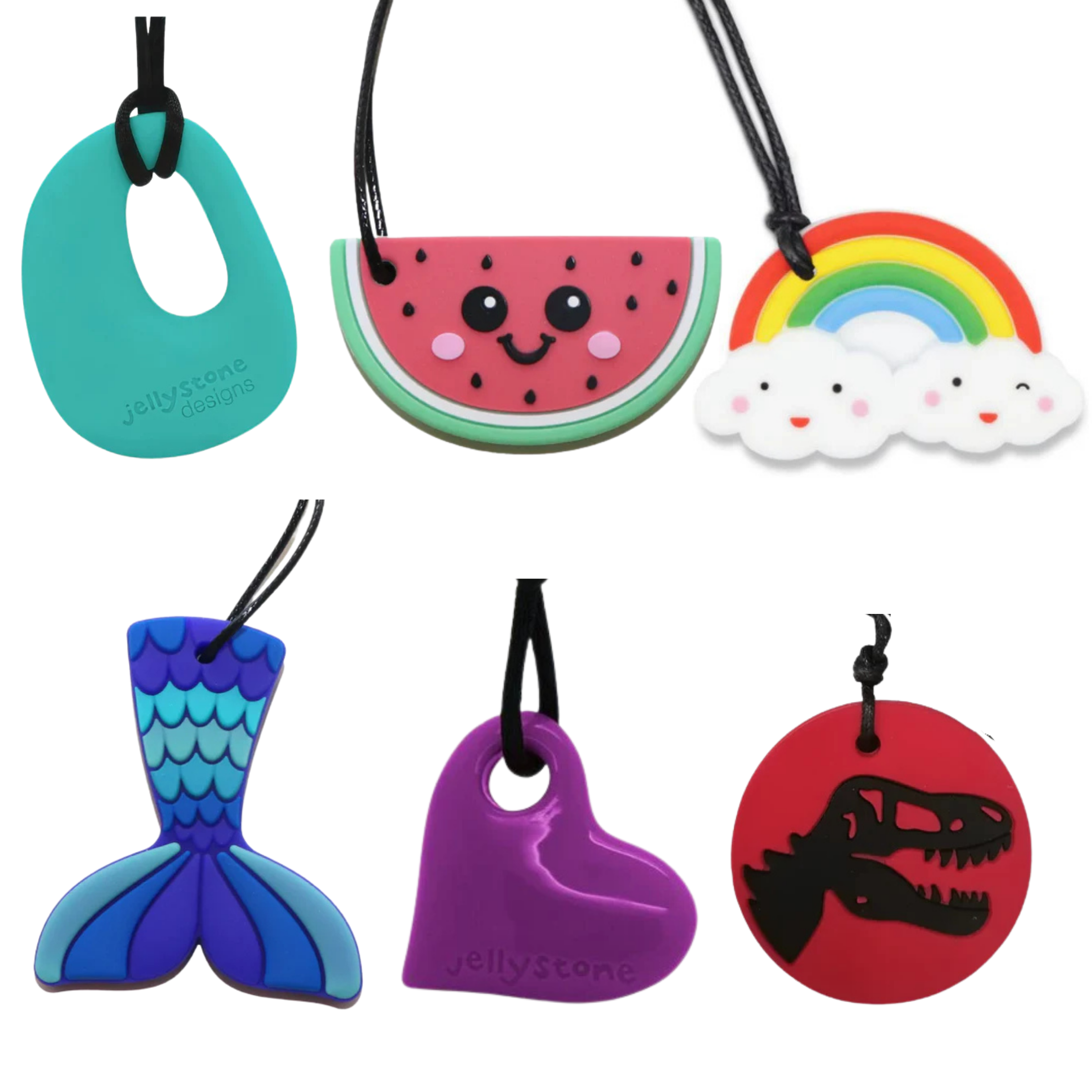Jellystone Silicone Chew Pendant - Various Designs