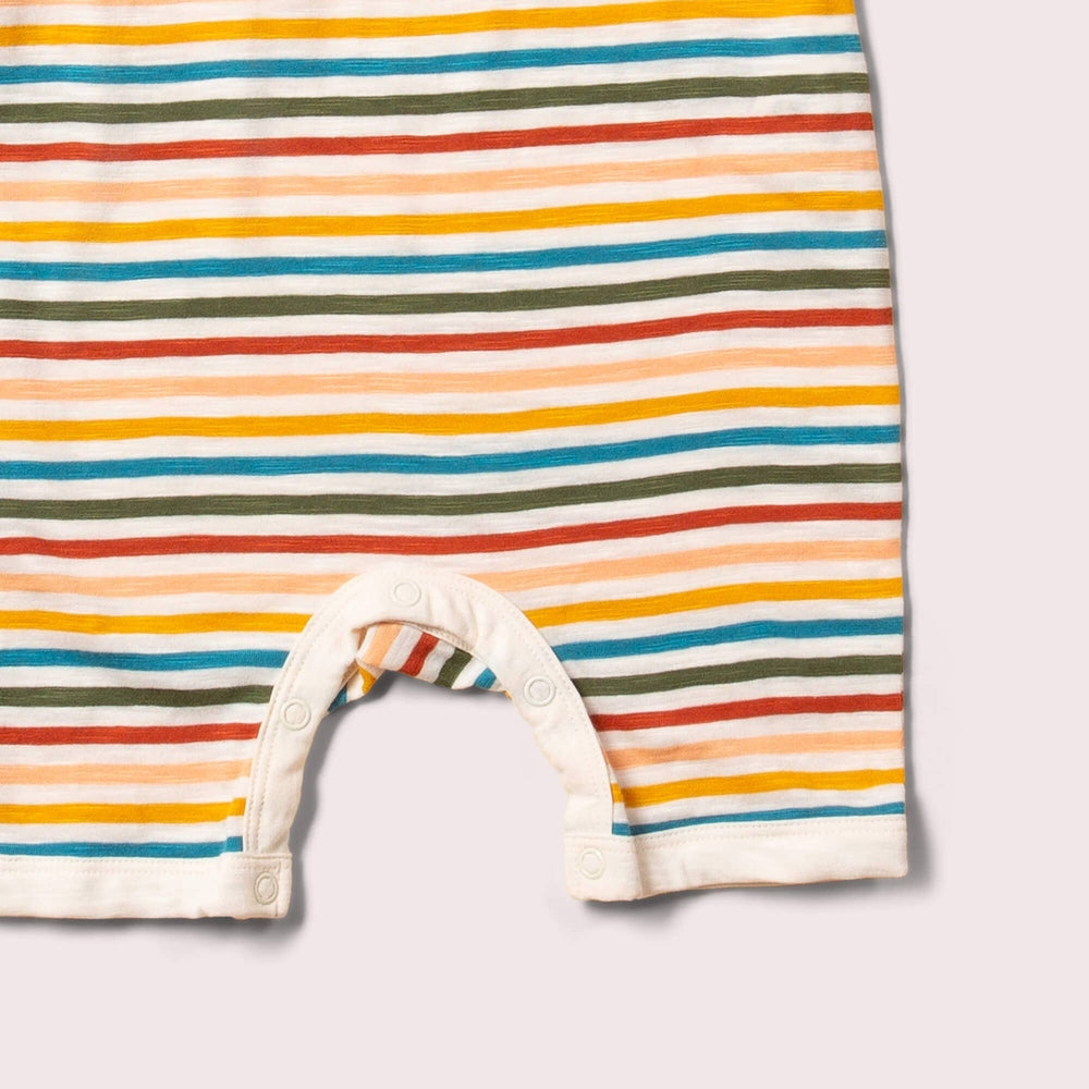 Cream Rainbow Storytime Dungaree Shorts 3