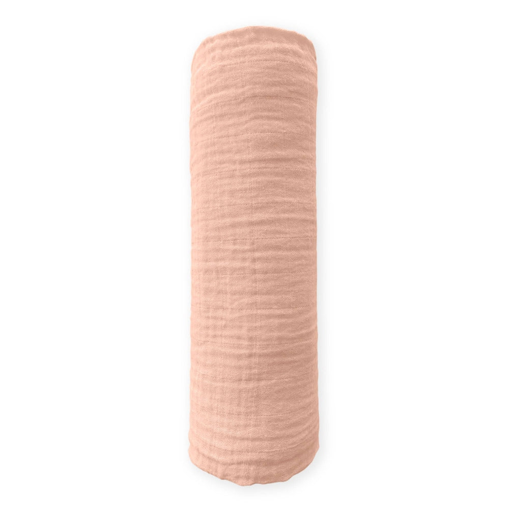 Peach Blush Muslin Swaddle Blanket, Premium Cotton 2