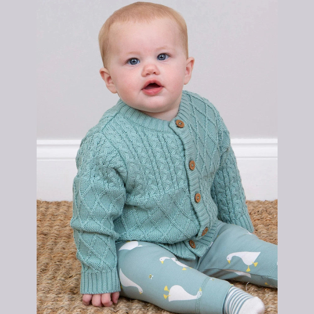 My First Cardi - Soft Aloe 2
