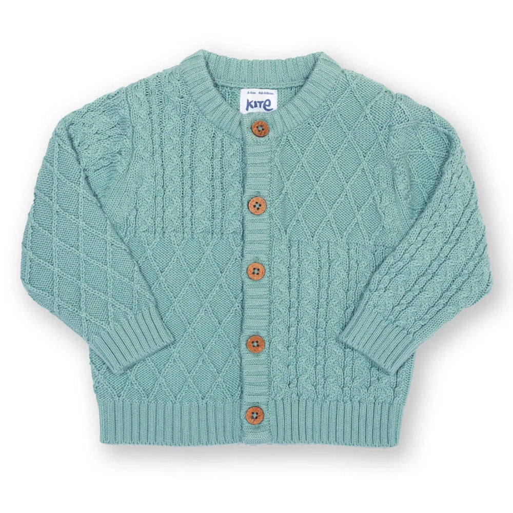 My First Cardi - Soft Aloe 1