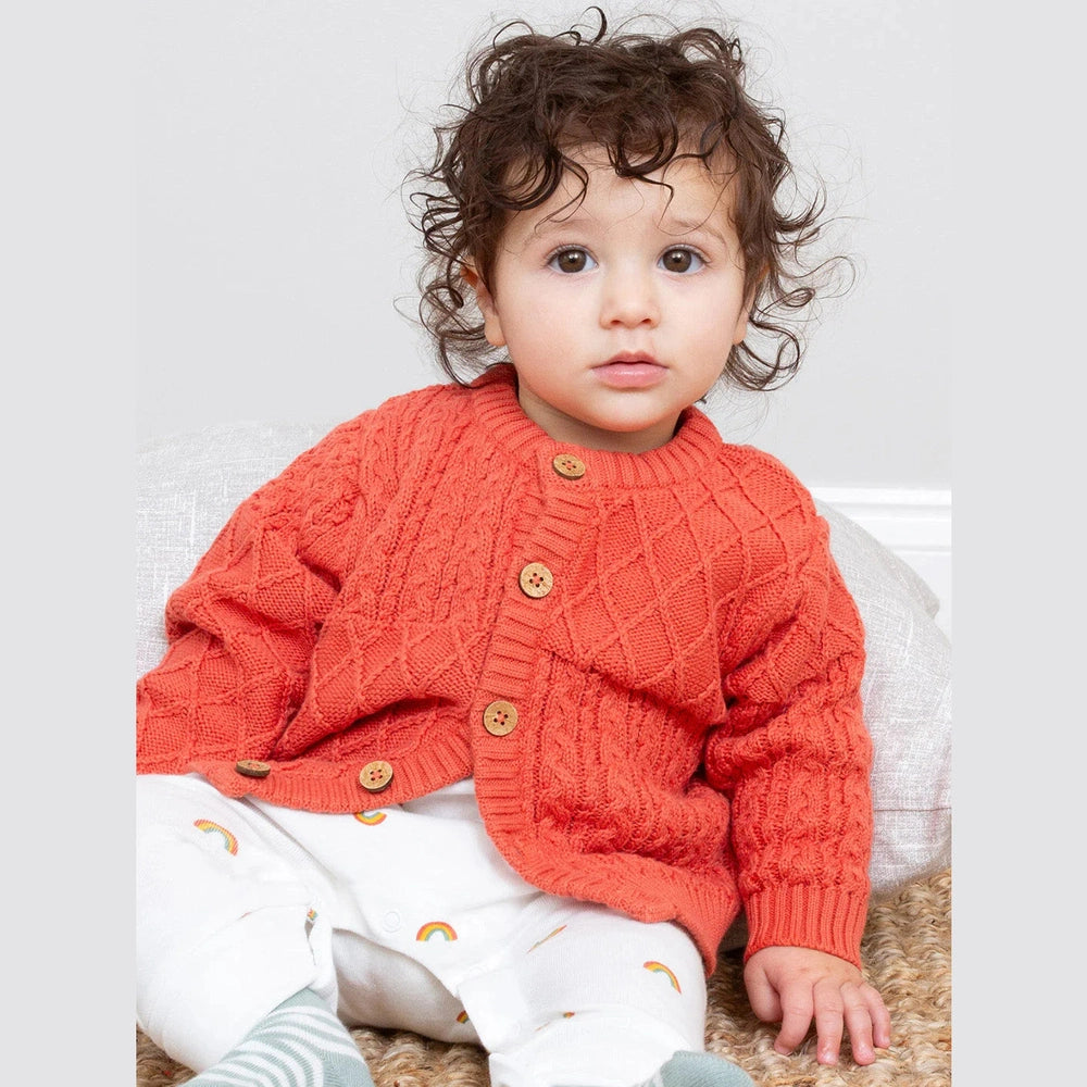 My First Cardi - Burnt Orange 2