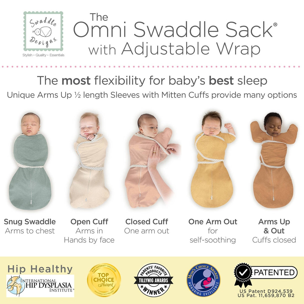 Omni Swaddle Sack, Heathered Teal, Newborn 0-3 Mo 4