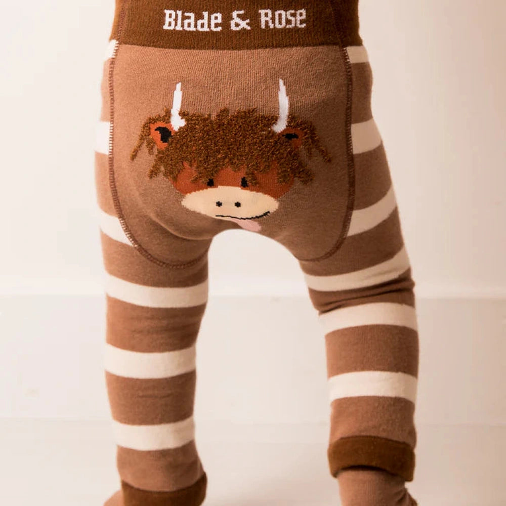 Neutral Hamish Highland Cow Leggings 2