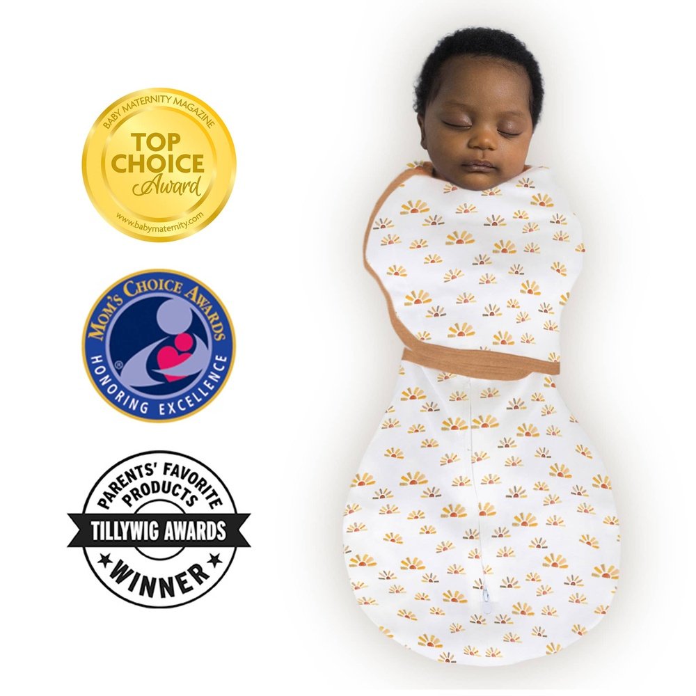 SwaddleDesigns Omni Swaddle Sack, Sunny Days Watercolor, Newborn 0-3 Mo 