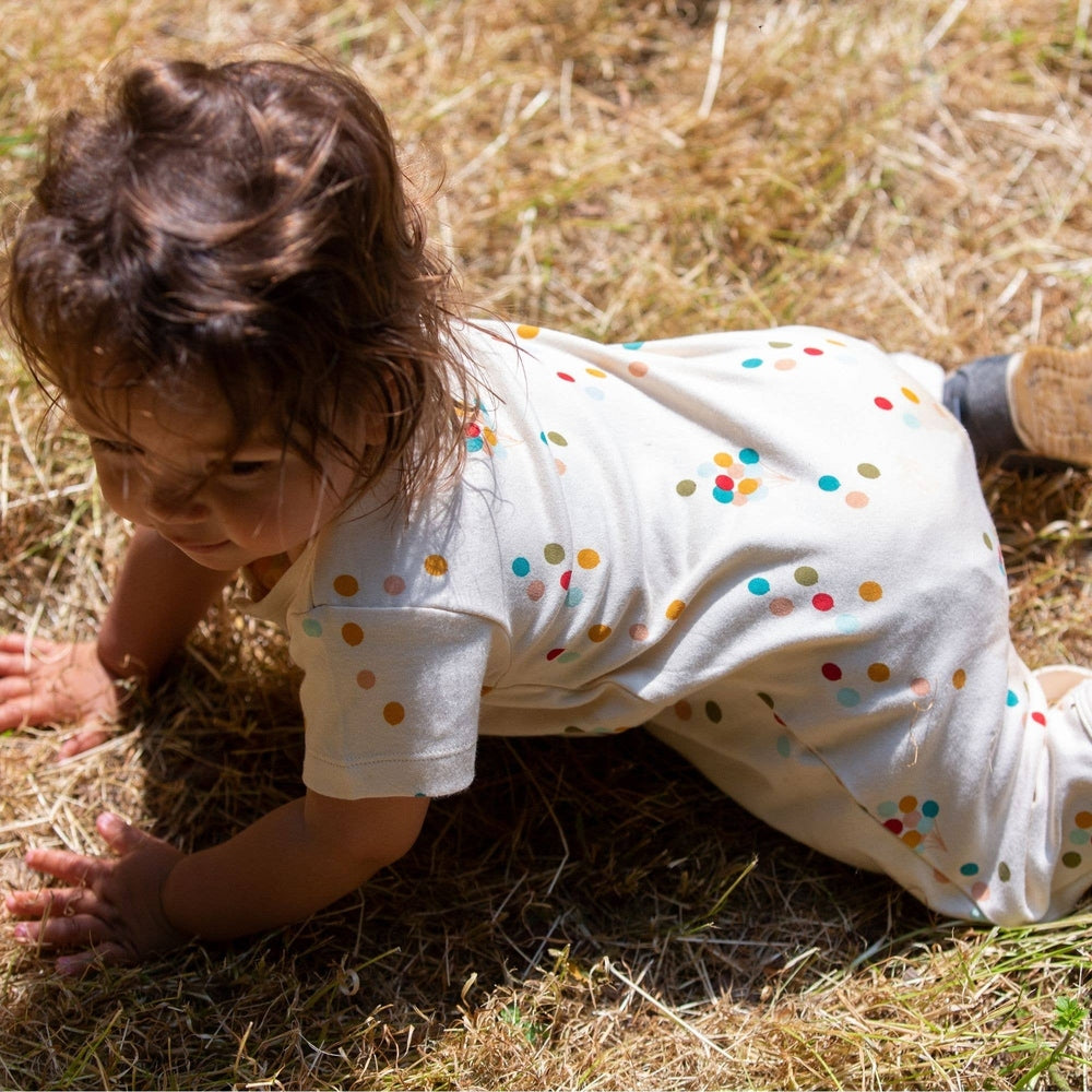 Rainbow Balloons Organic Summer Romper 8