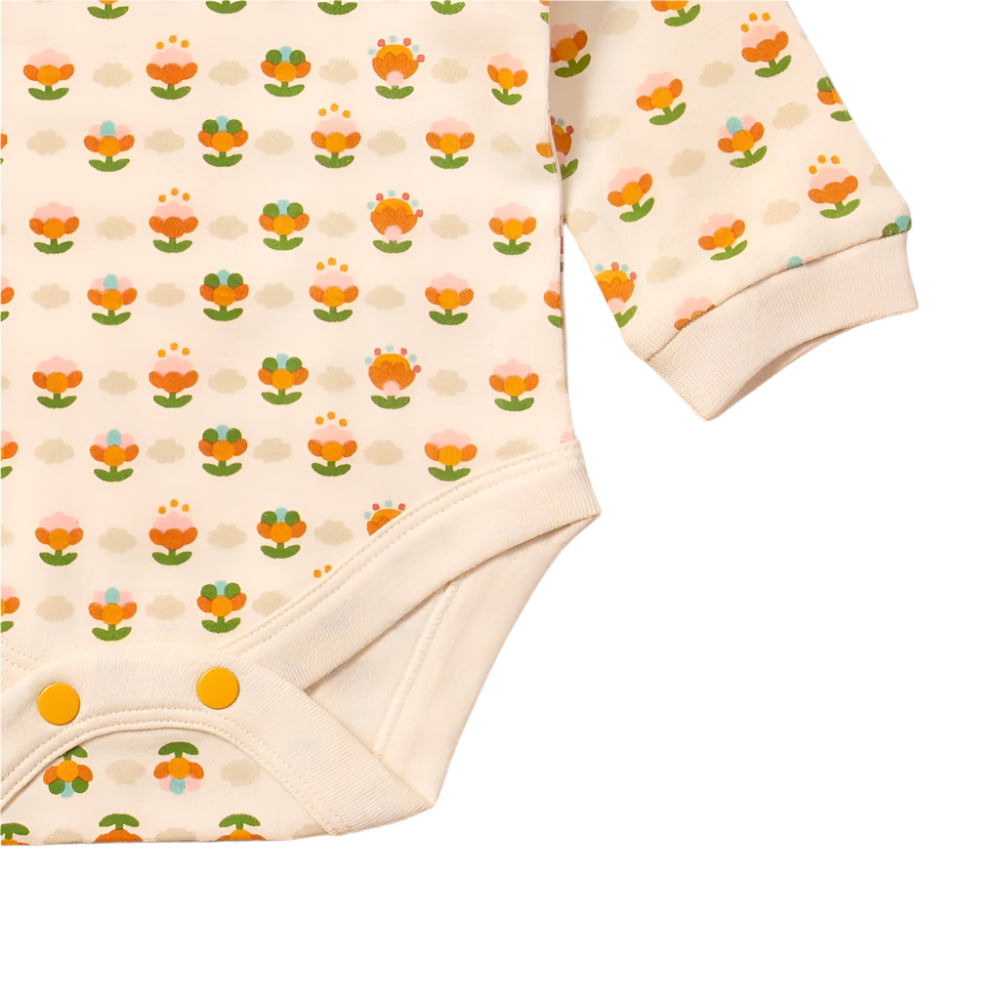 Little Blooms Organic Baby Bodysuit Set - 2 Pack 6