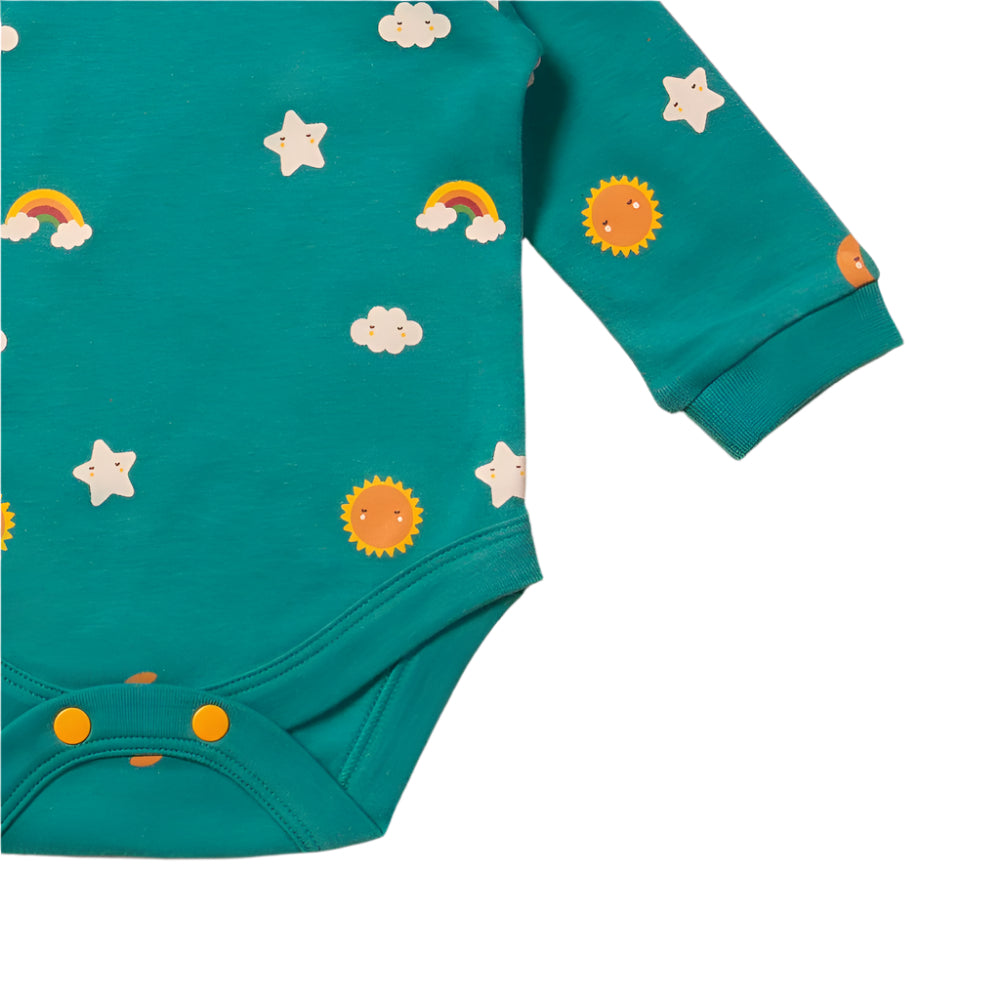 Turquoise Skies Organic Baby Bodysuit Set - 2 Pack 3