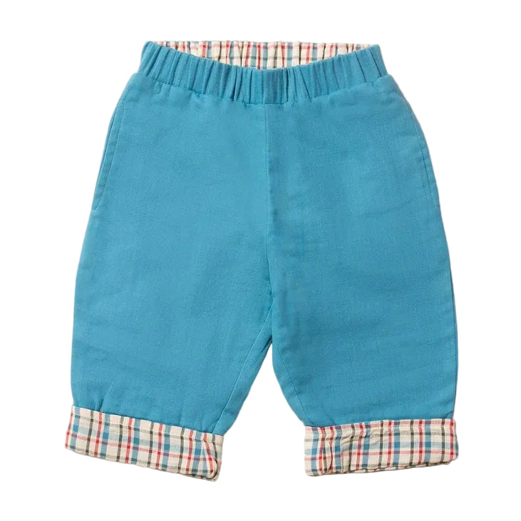 Checked Seersucker Reversible Pull On Trousers 3