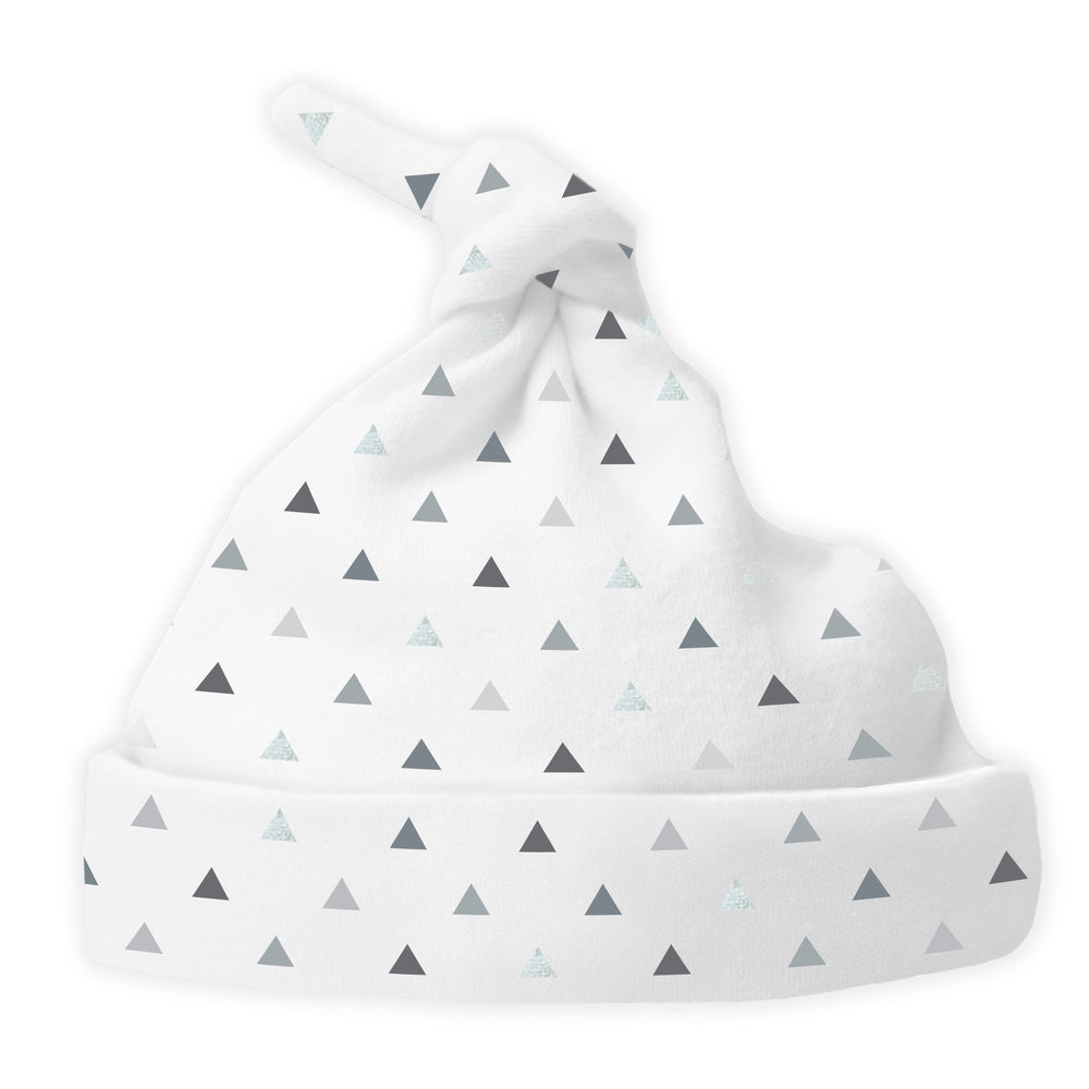 Newborn Hat, Tiny Triangles, Sterling 1