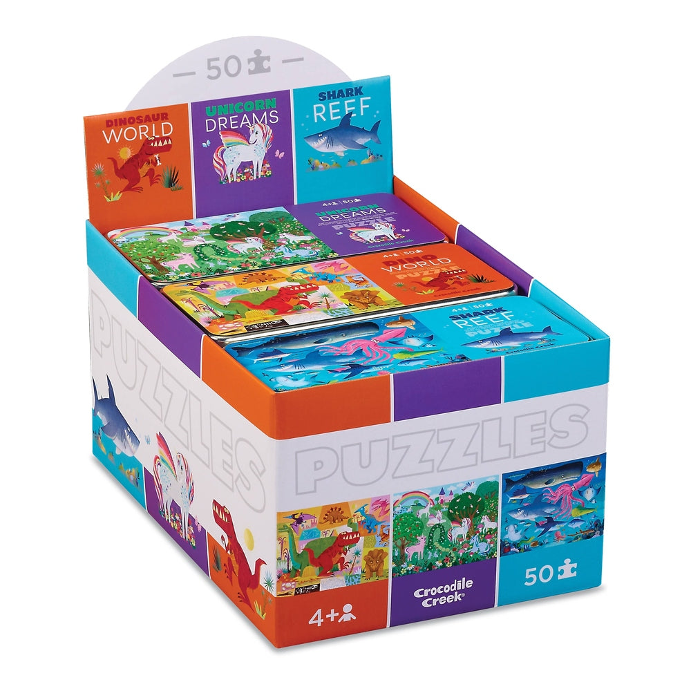Crocodile Creek - 50 Piece Tin Puzzle Assortment 3
