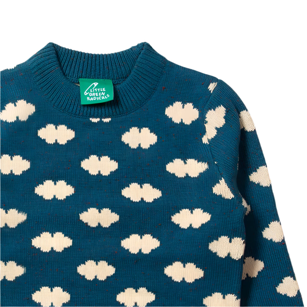 From One To Another Teal Cloud Snuggly Knitted Jumper 3