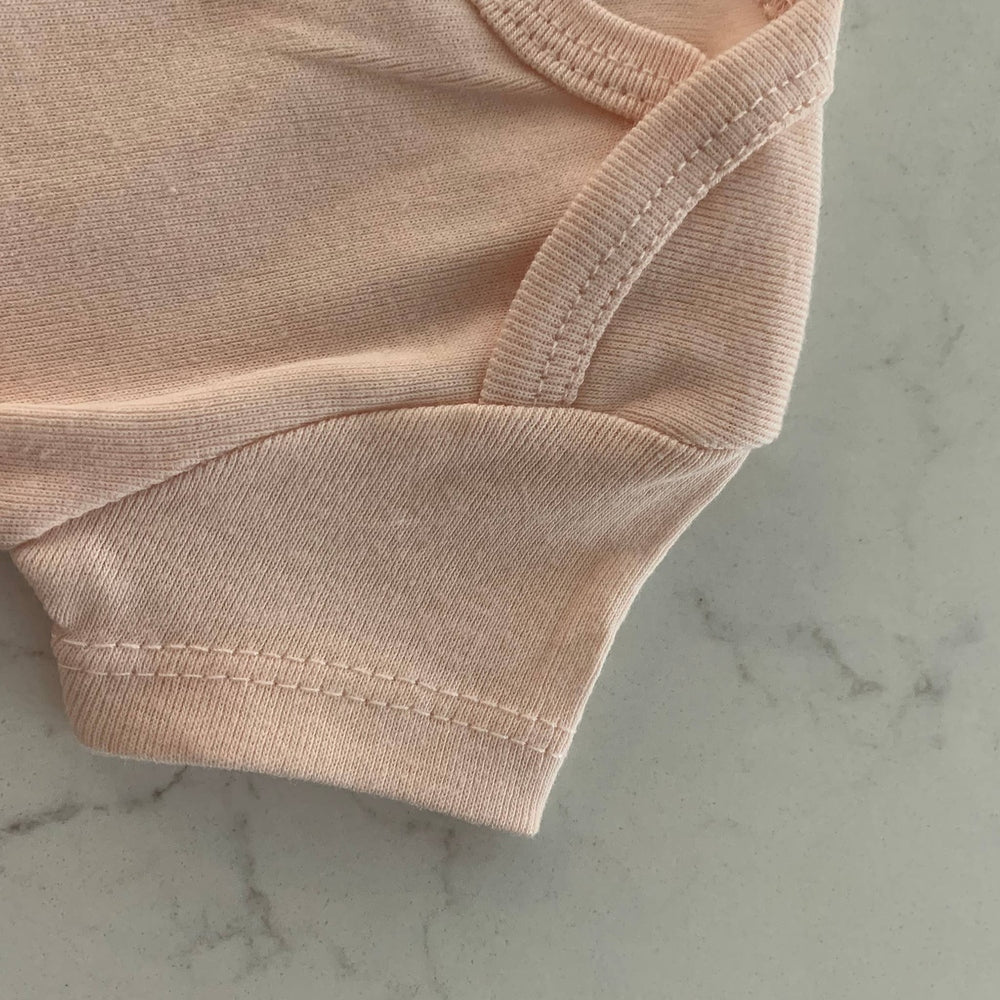 Organic Cotton Bodysuits - Soft Pink, Jadeite, & Sand Dollar 3