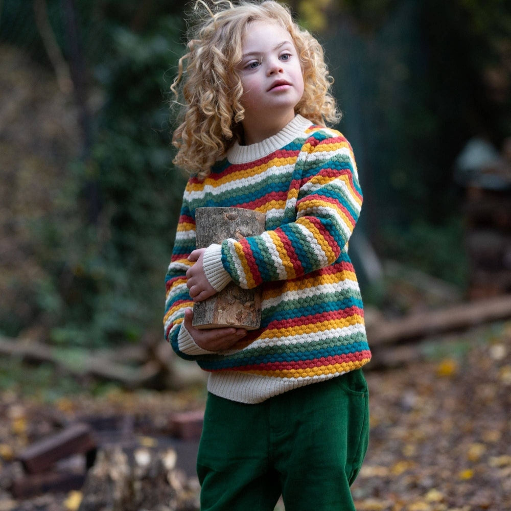 From One To Another Honeycomb Rainbow Snuggly Knitted Jumper 3