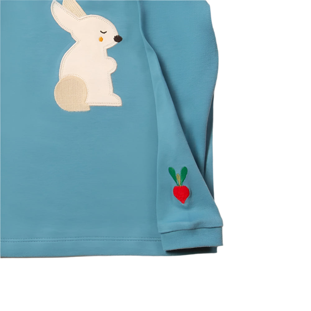 Radish Rabbit Applique Long Sleeve T-Shirt 2