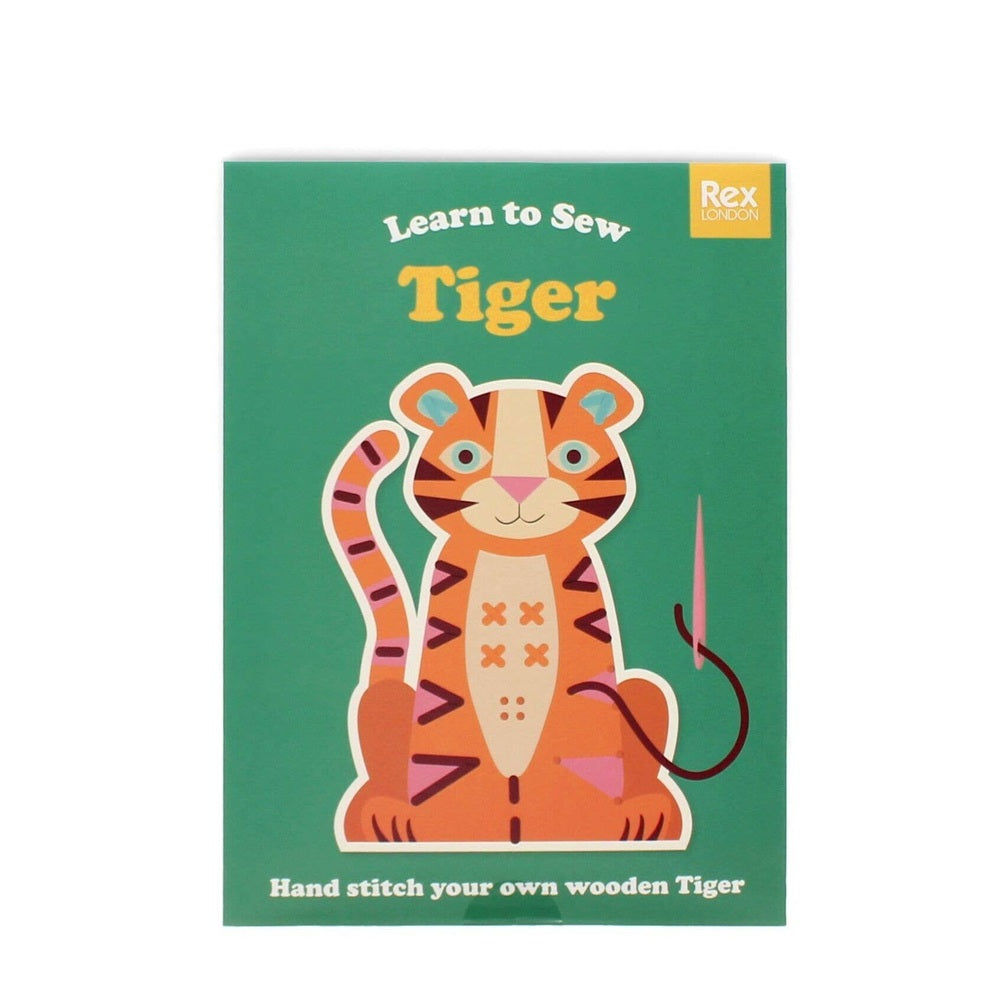 Learn To Sew Wooden Hand-Stitch Set - Tiger 1