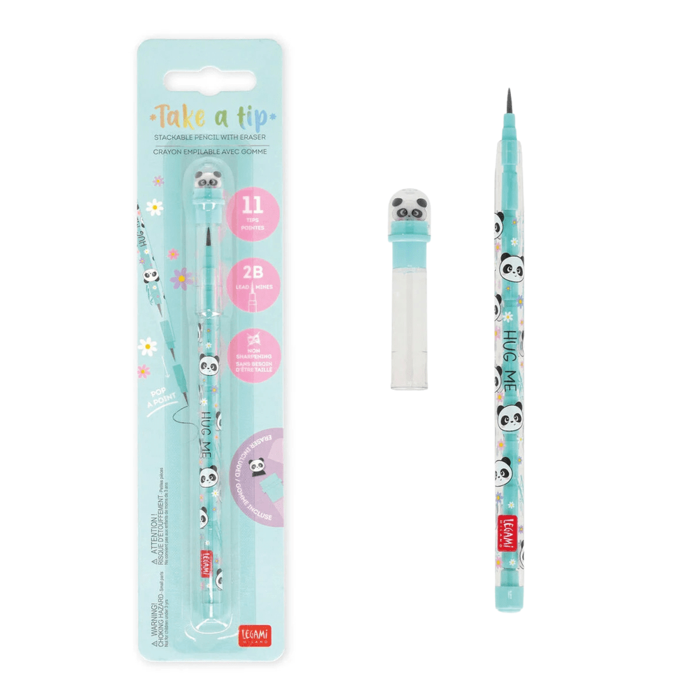 Stackable Pencil with Eraser - Take a Tip - Various Designs 6