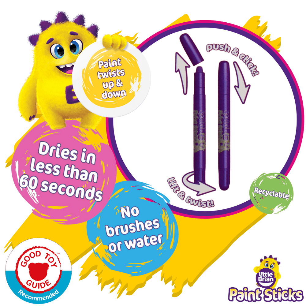 Little Brian Scribble Paint Sticks 12 Pack 4