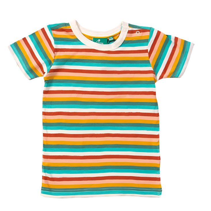 Rainbow Striped Summer Short Sleeve T-Shirt 1