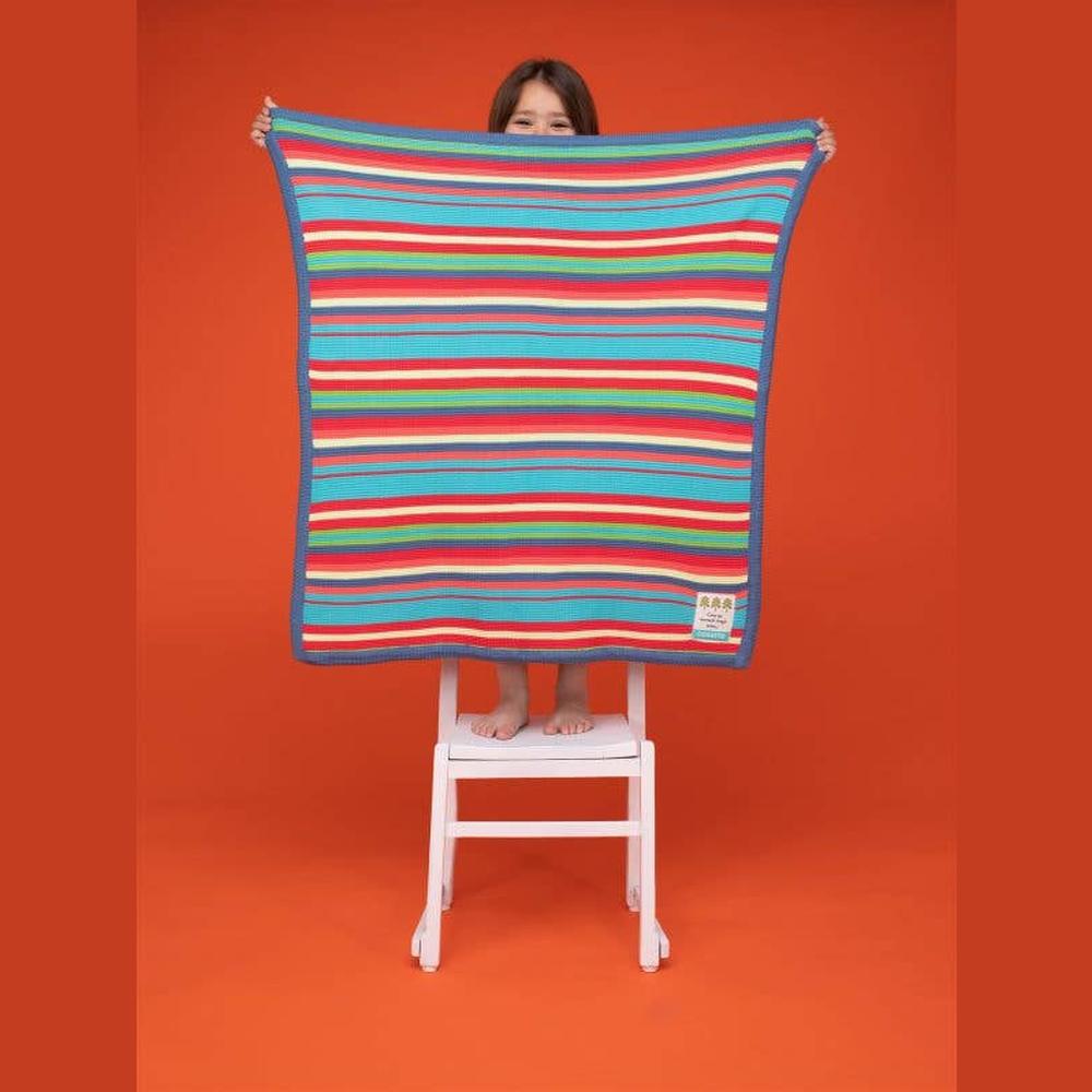 Multi Colour Cosatto Knitted Stripe Blanket 1