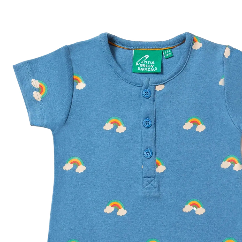 Blue Rainbows Organic Romper 5