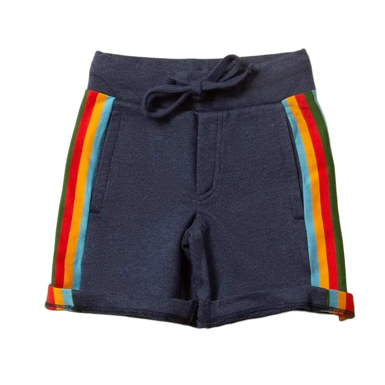 Navy Rainbow Comfy Jogger Shorts 1