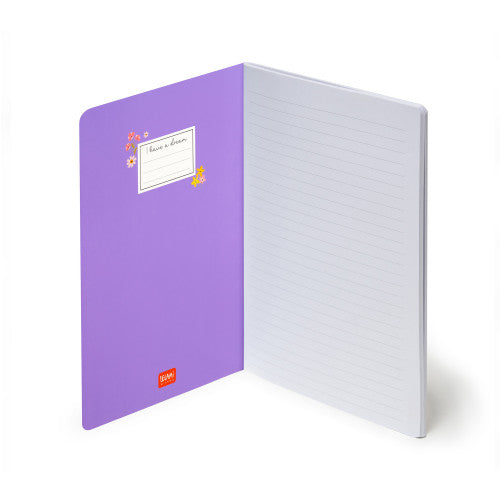 Medium Lined Notebook with Illustrated Cover - Flowers