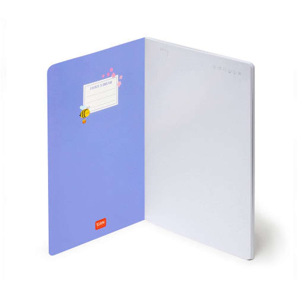 Lined Notebook with Illustrated Cover - Floral Bee 3