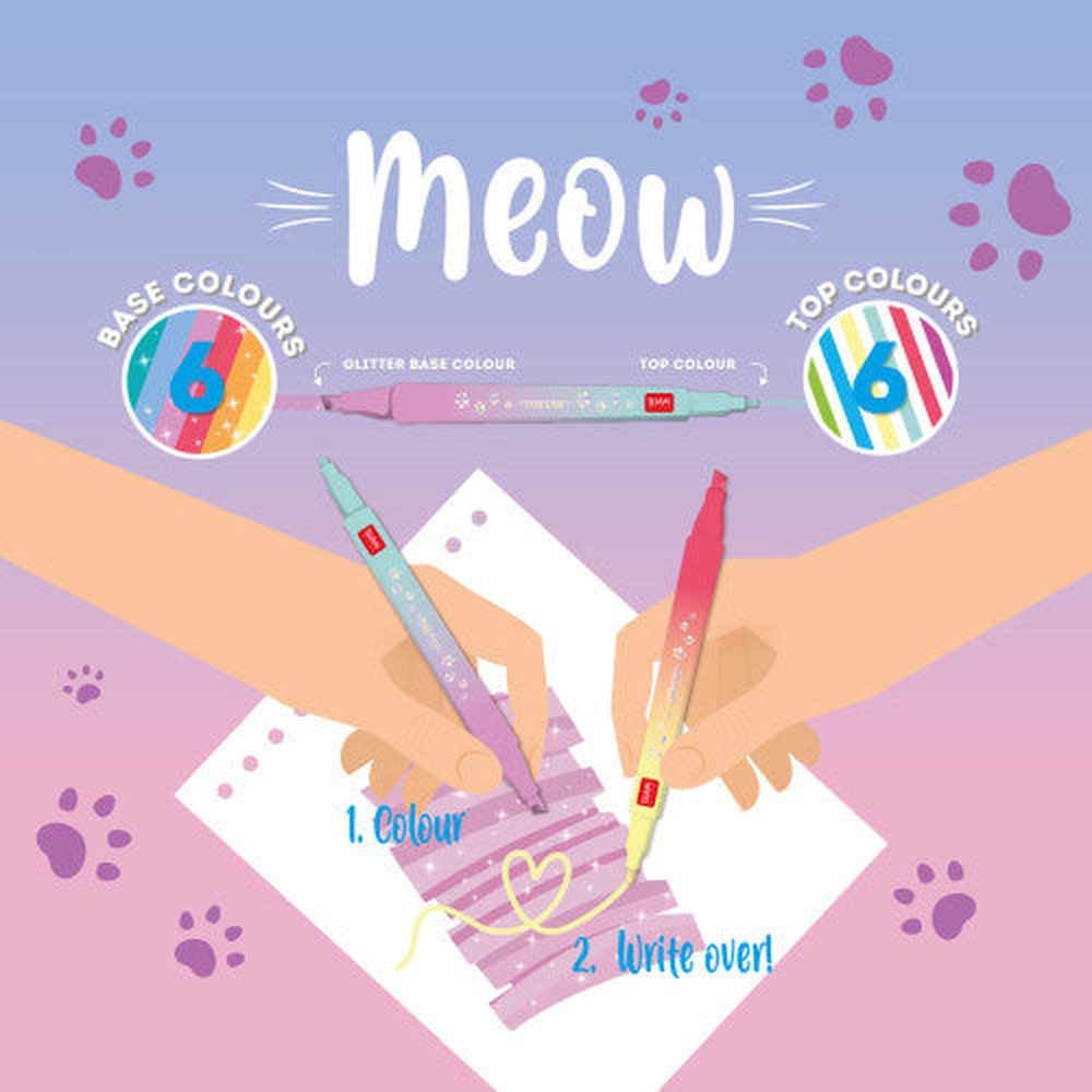 Meow - Set Of 6 Dual-Tip Layering Mar - Multicolor Ink 3